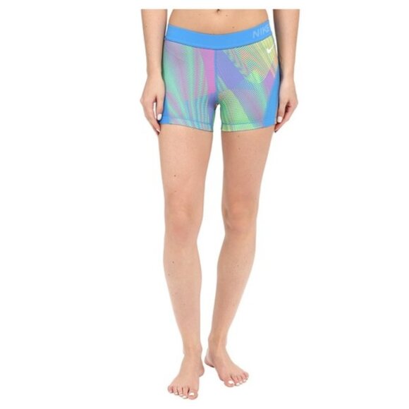 * Nike Pro Hypercool Frequency Printe Light Photo Bluehyper Shorts sz S - Picture 1 of 5